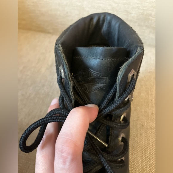 Harley Davidson black leather motorcycle boots - Picture 8 of 8